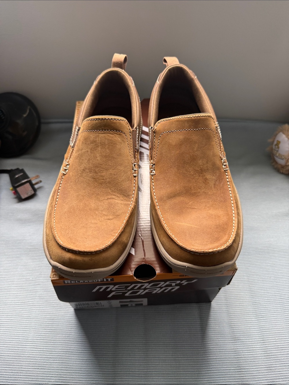 BOBS from Skechers Men's Slip-On Loafers in Chestnut